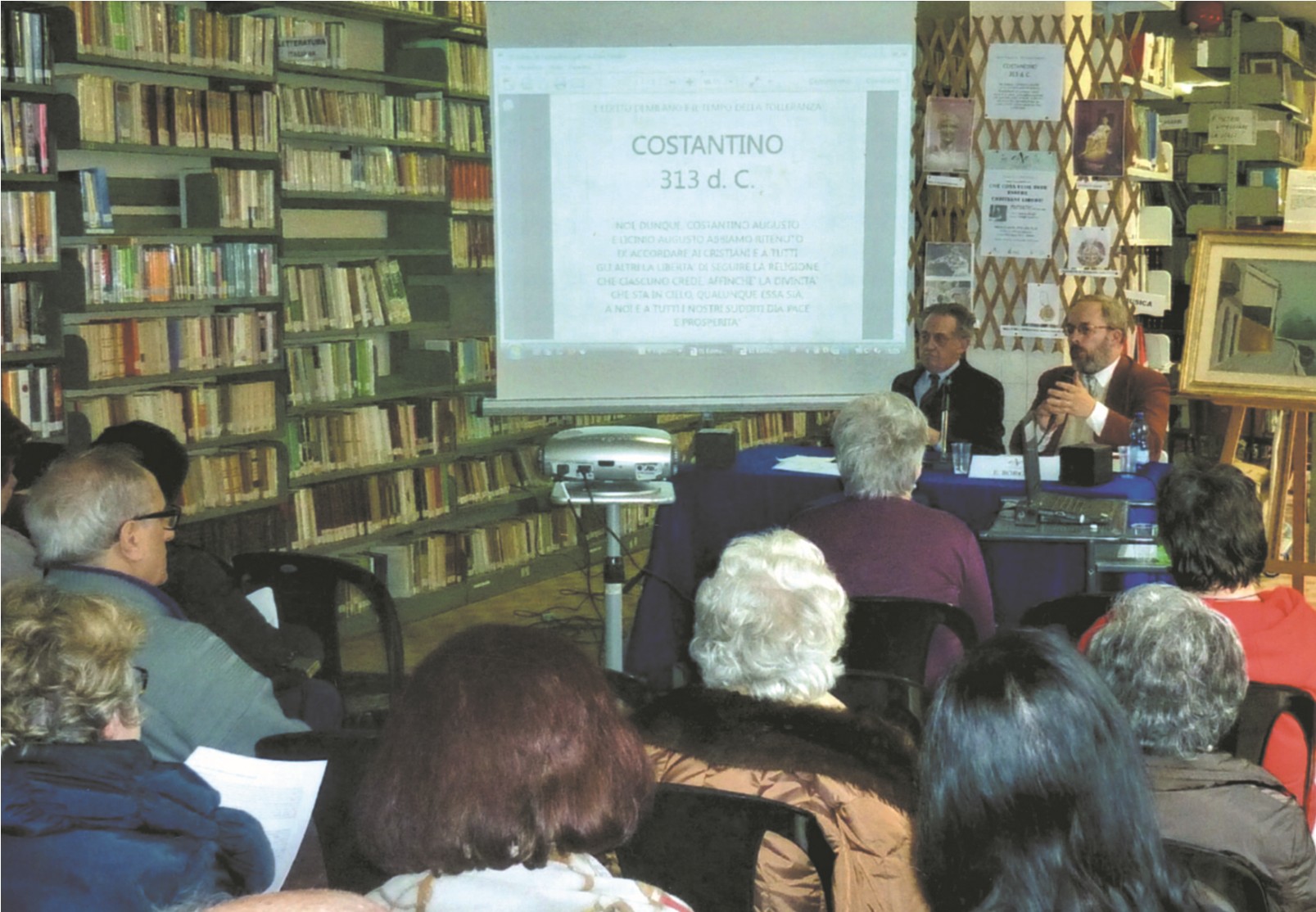 Il biblista Ernesto Borghi nell’anniversario dell’editto di Milano, 2013.