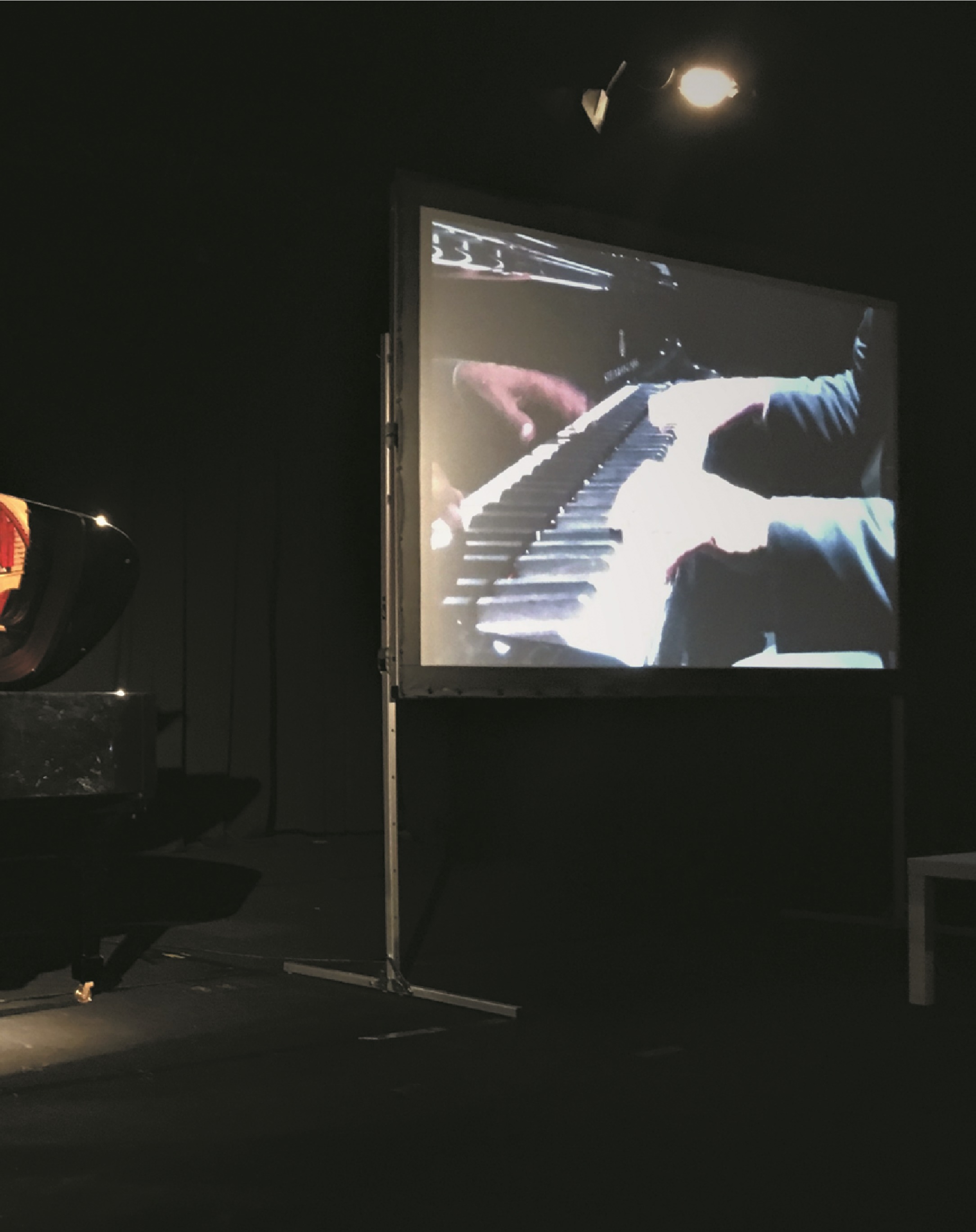 Proiezione dell’esecuzione pianistica durante Pianoforum